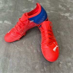 PUMA Ultra Soccer Cleats PUMA Men's Color Blue & Orange/Red Size 10